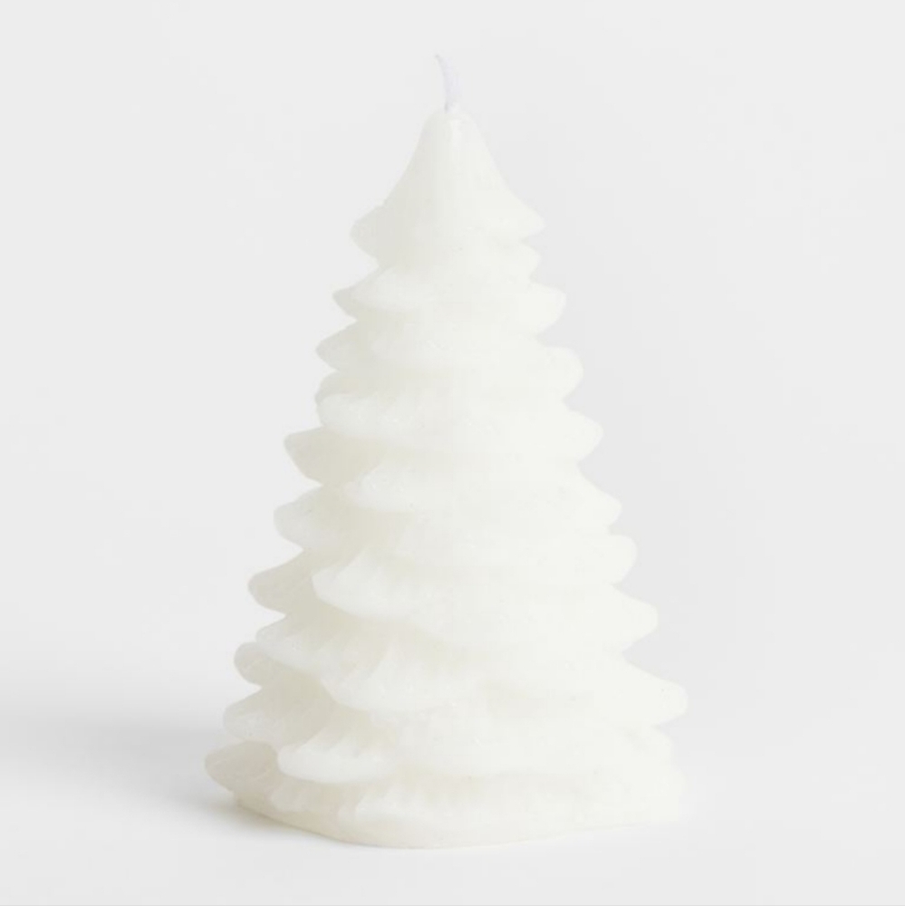 New Christmas Tree Candle Holiday Decor White Tree Candle